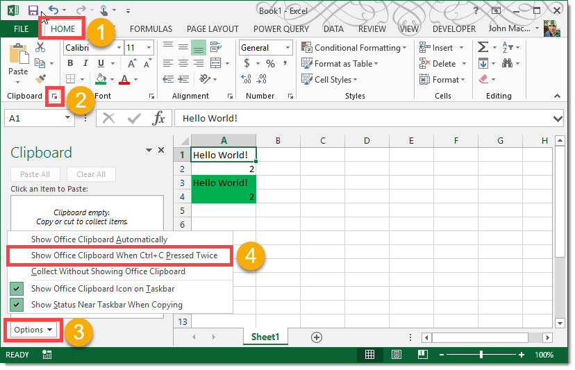 copy function not working excel for mac