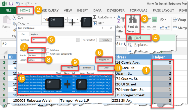 how to insert a blank row every nth record editpad lite