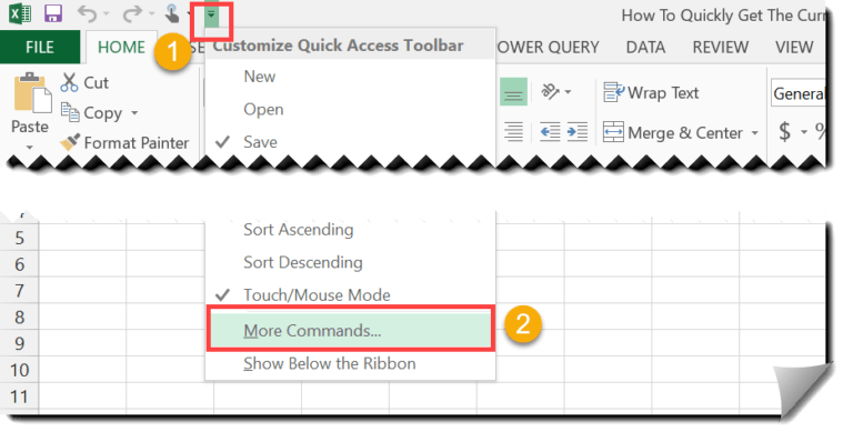 excel 2016 quick access toolbar make smaller