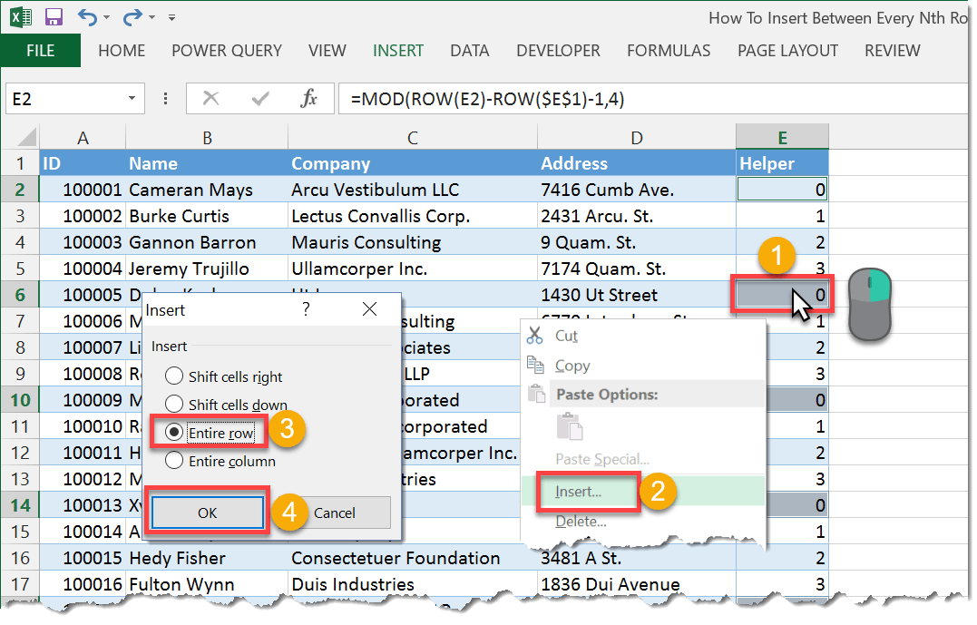 How To Insert Every Nth Row How To Excel