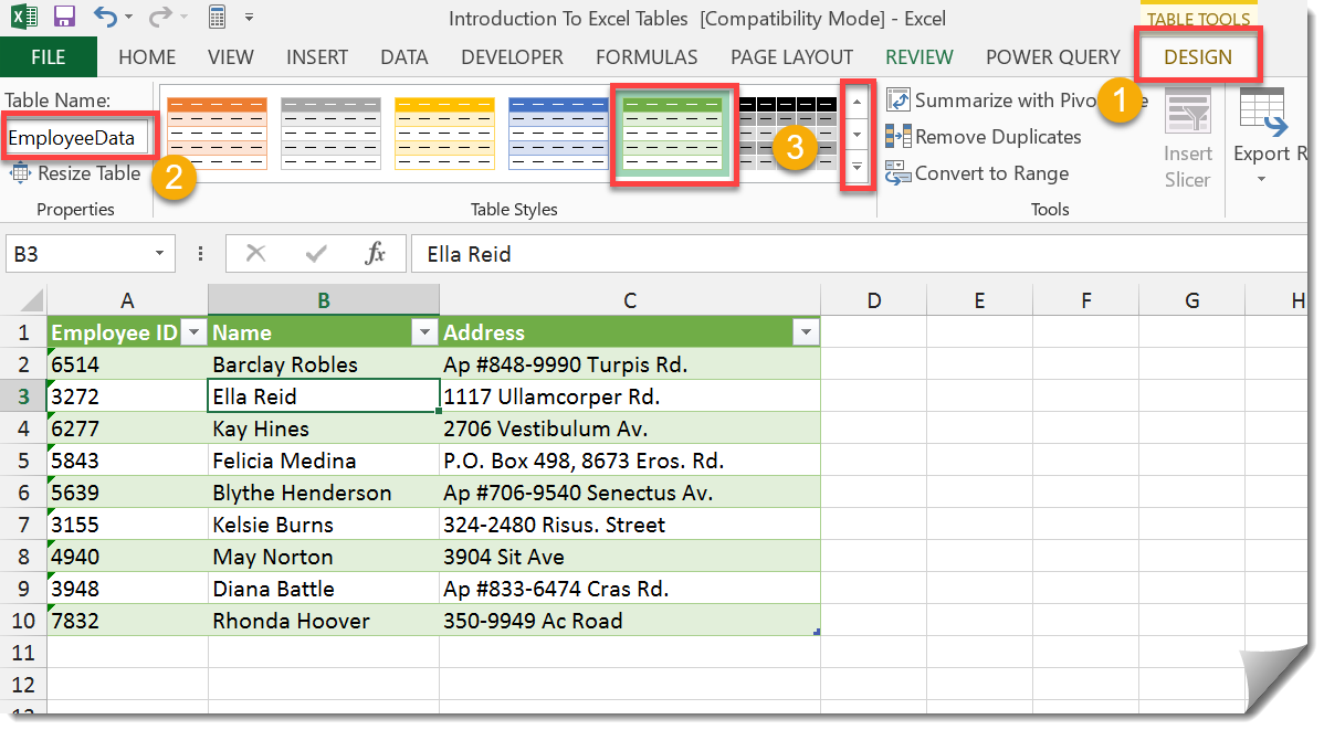 Excel Tables How To Excel