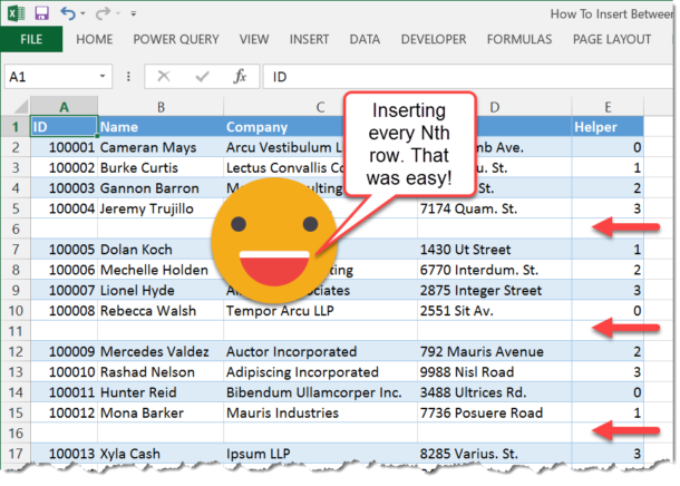 How To Insert Every Nth Row How To Excel