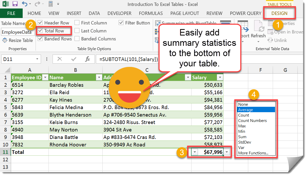 Excel Tables How To Excel