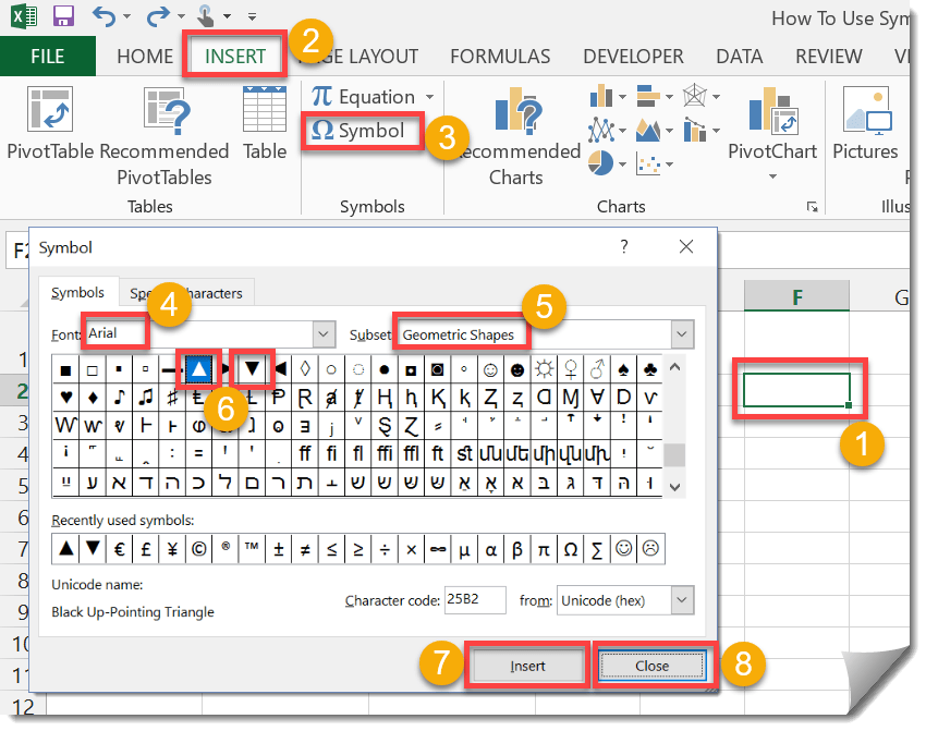 How To Use Symbols To Enhance Your Tables And Charts How To Excel
