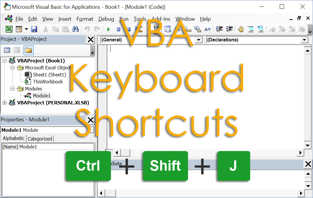 101+ Excel VBA键盘快捷键