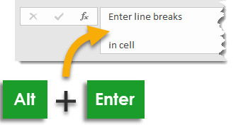 Enter-Line-Breaks-Inside-a-Cell Amazing Excel Tips and Tricks