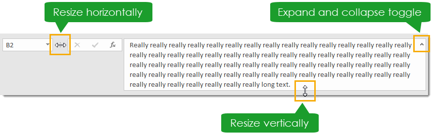 Resize-the-Formula-Bar Amazing Excel Tips and Tricks