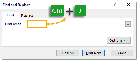 Search-for-Line-Breaks Amazing Excel Tips and Tricks