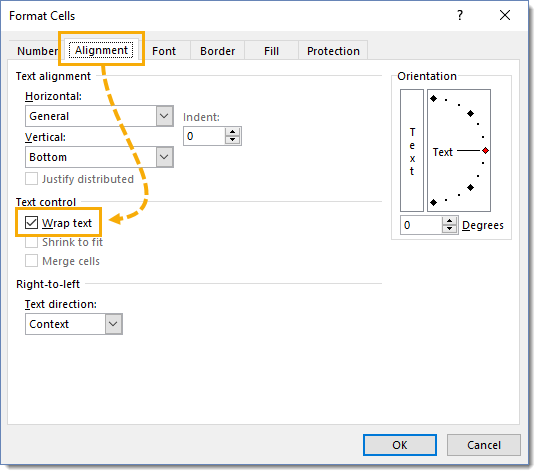 Format-Cells-to-Wrap-Text 5 Ways, hogy összefűzni az adatokat egy sor szünet Excel