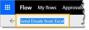 Rename-Flow Sending Emails from Excel with Microsoft Flow
