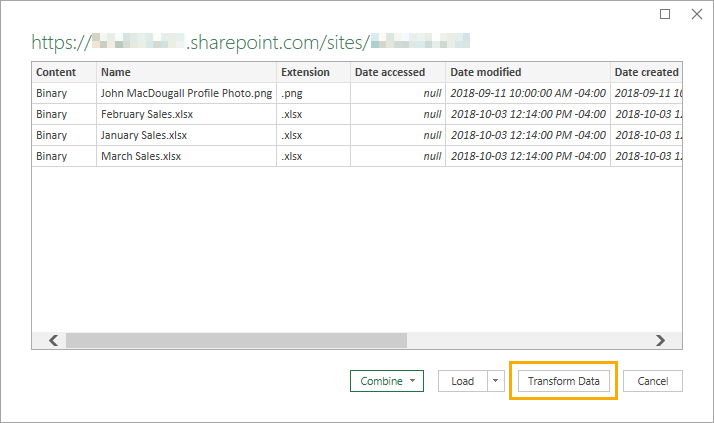 Navigation-Preview-of-Files Importing and Exporting Data from SharePoint and Excel