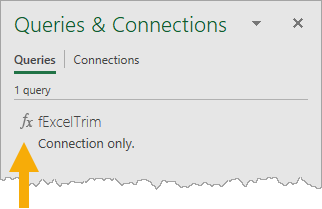 Queries-and-Connections-Function Replicate Excel's TRIM Function In Power Query
