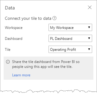 Connect-Power-BI-Tile Integrating Power BI And PowerApps