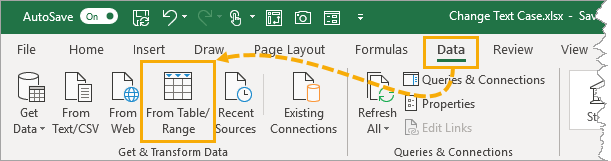 create-table-query 5方法在Excel中更改文本案例