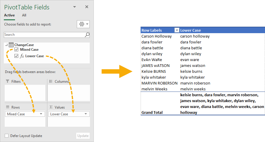 Pivot-Table-with-Lower-Case-Measure 5 Ways To Change Text Case In Excel