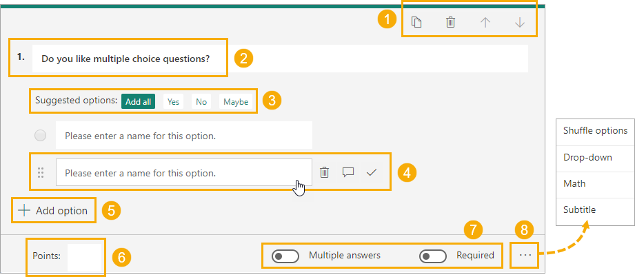 Choice-Question-Options An Introduction to Microsoft Forms for Excel