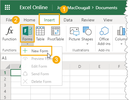 New-Form-in-Excel-Online An Introduction to Microsoft Forms for Excel
