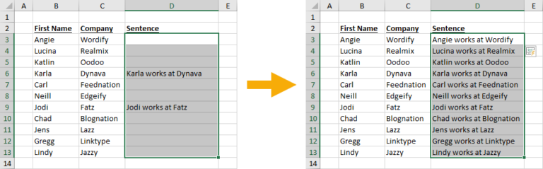 microsoft excel for mac flash fill