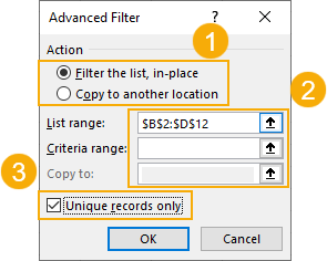 Advanced-Filter-Window 7 Ways To Find And Remove Duplicate Values In Microsoft Excel