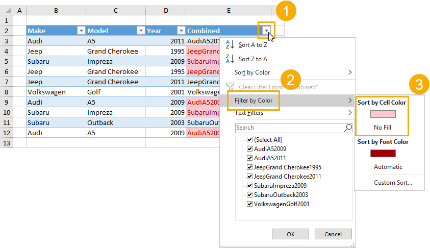 Filter-by-Color 7 Ways To Find And Remove Duplicate Values In Microsoft Excel