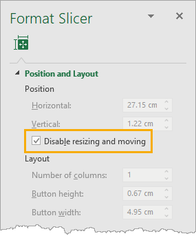 Disable-Resizing-and-Moving The Complete Guide To Slicers And Timelines In Microsoft Excel