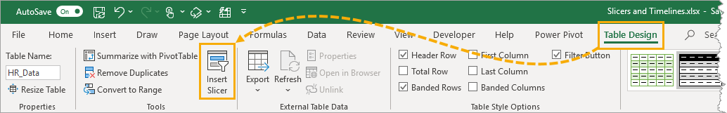 Insert-Table-Slicer The Complete Guide To Slicers And Timelines In Microsoft Excel