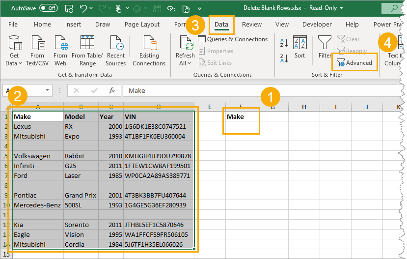 How To Delete Blank Cells In Excel Vba Printable Forms Free Online