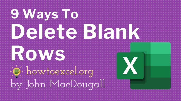 9种方法删除Excel中的空行