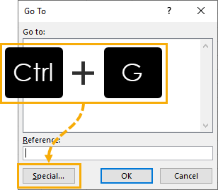 Go-To-Keyboard-Shortcut 9 Ways to Delete Blank Rows in Excel