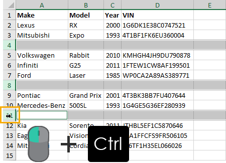 Select-Blank-Rows-Manually 9 Ways to Delete Blank Rows in Excel