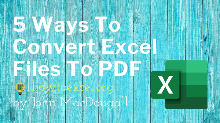 将Excel文件转换为PDF的5种方法