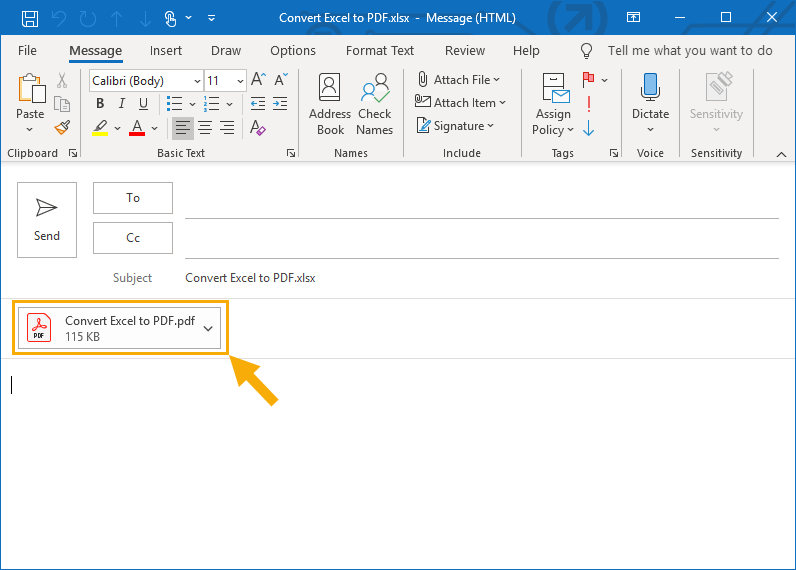Email-with-PDF-Attachment 5 Ways to Convert Excel Files to PDF