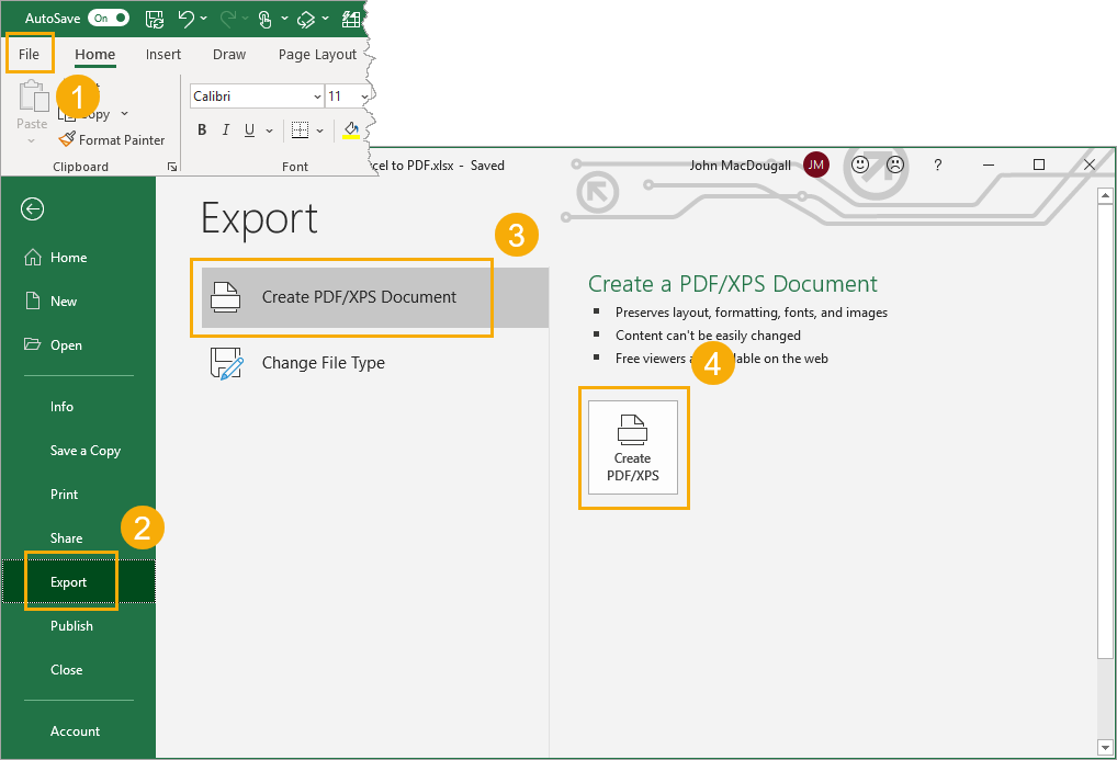 5 Ways To Convert Excel Files To PDF How To Excel