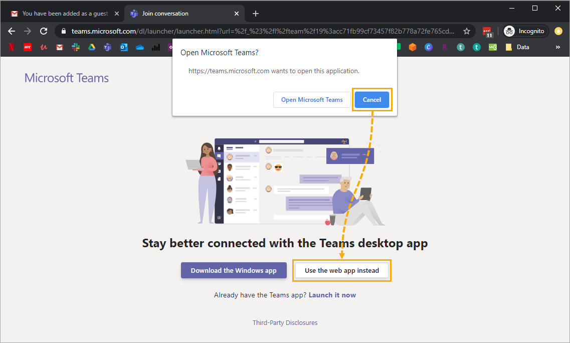 MS-Teams-Use-Web-App-Instead 25 Awesome Microsoft Teams Tips and Tricks