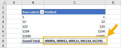 Pivot-Table-with-Leading-Zeros 9 Ways To Add Leading Zeros In Excel