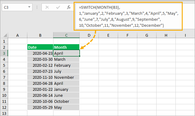 8 Ways To Extract The Month Name From A Date In Excel How To Excel