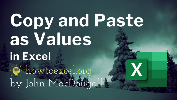 9种方式可以在Excel中复制和粘贴为值