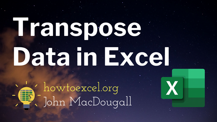 在Excel中转​​换数据的3种方法