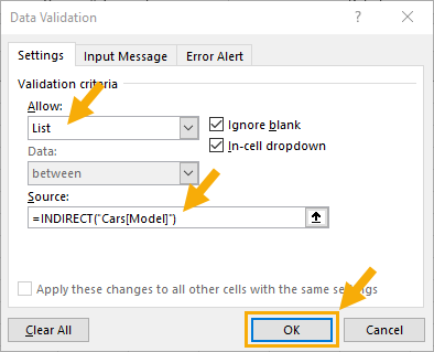 Add a tick/ cross into your Excel Data Validation •