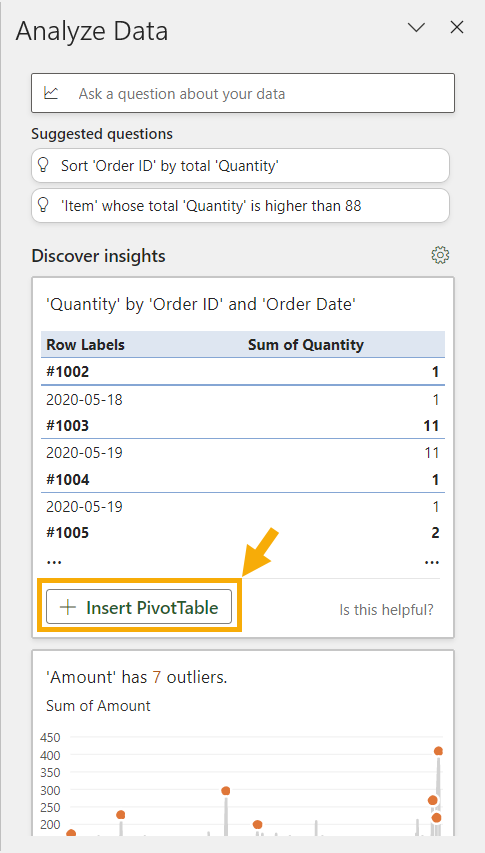 assignment for pivot table