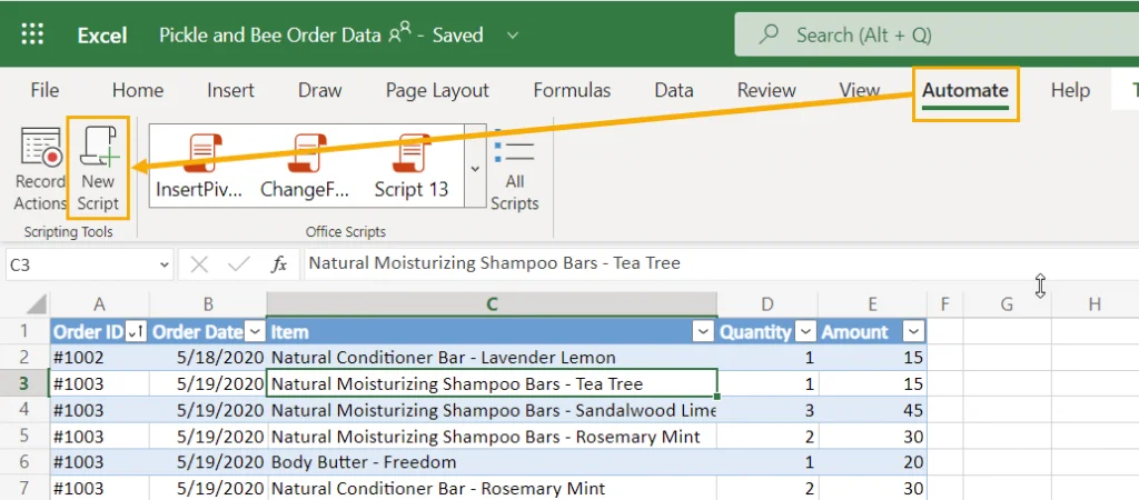 assignment for pivot table