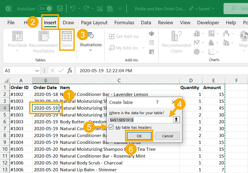 assignment for pivot table