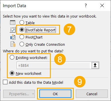 assignment for pivot table