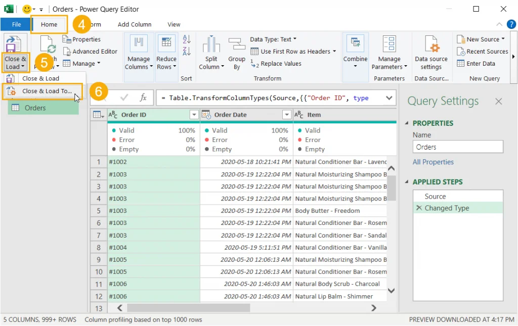 assignment for pivot table