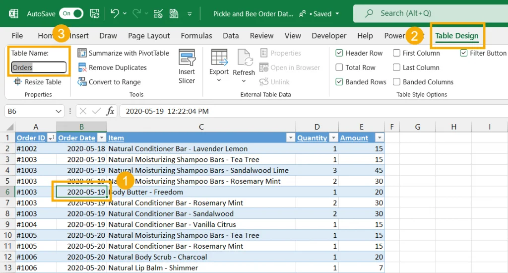 assignment for pivot table