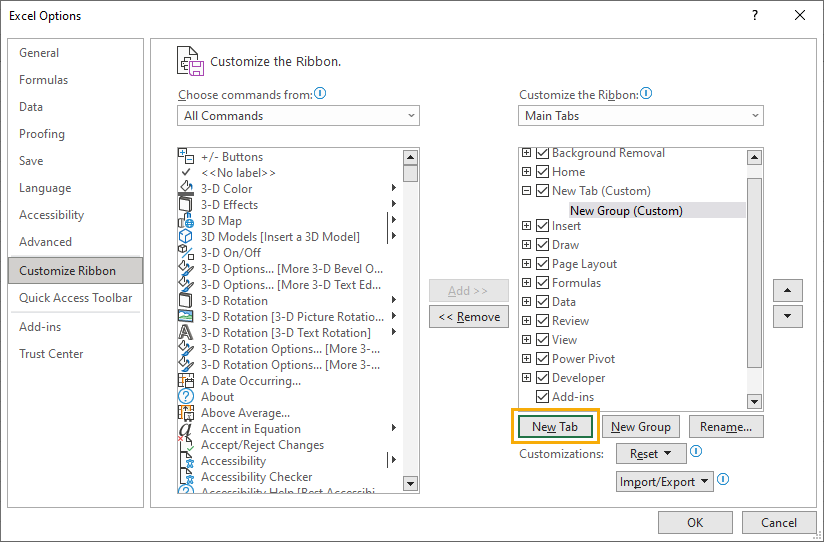 assign macro excel 2016