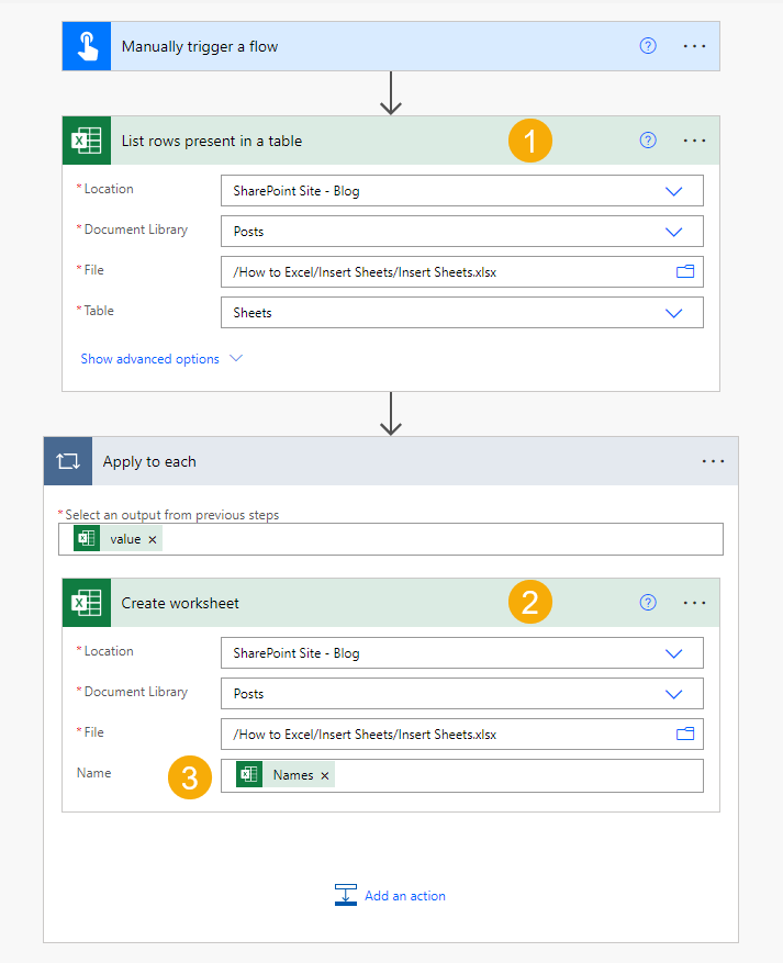 add worksheet xls