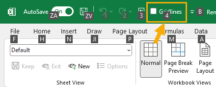 worksheet grid lines