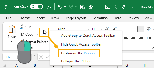 add macro using vba