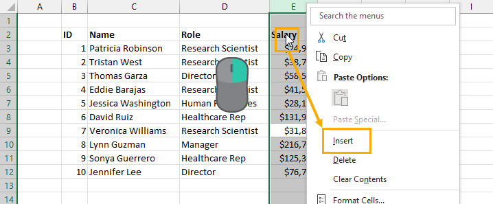 13 Ways To Insert A Column In Microsoft Excel How To Excel